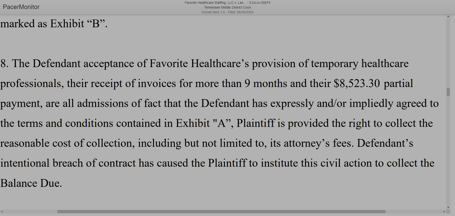 Landmark Recovery Management Company, LLC Lawsuit