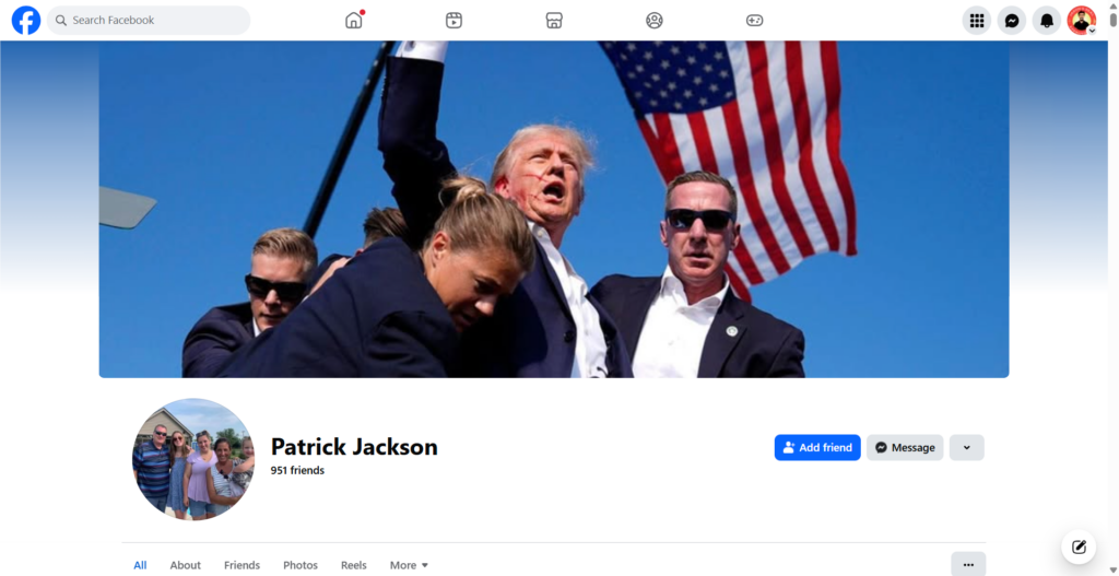 Patrick Jackson Facebook Profile